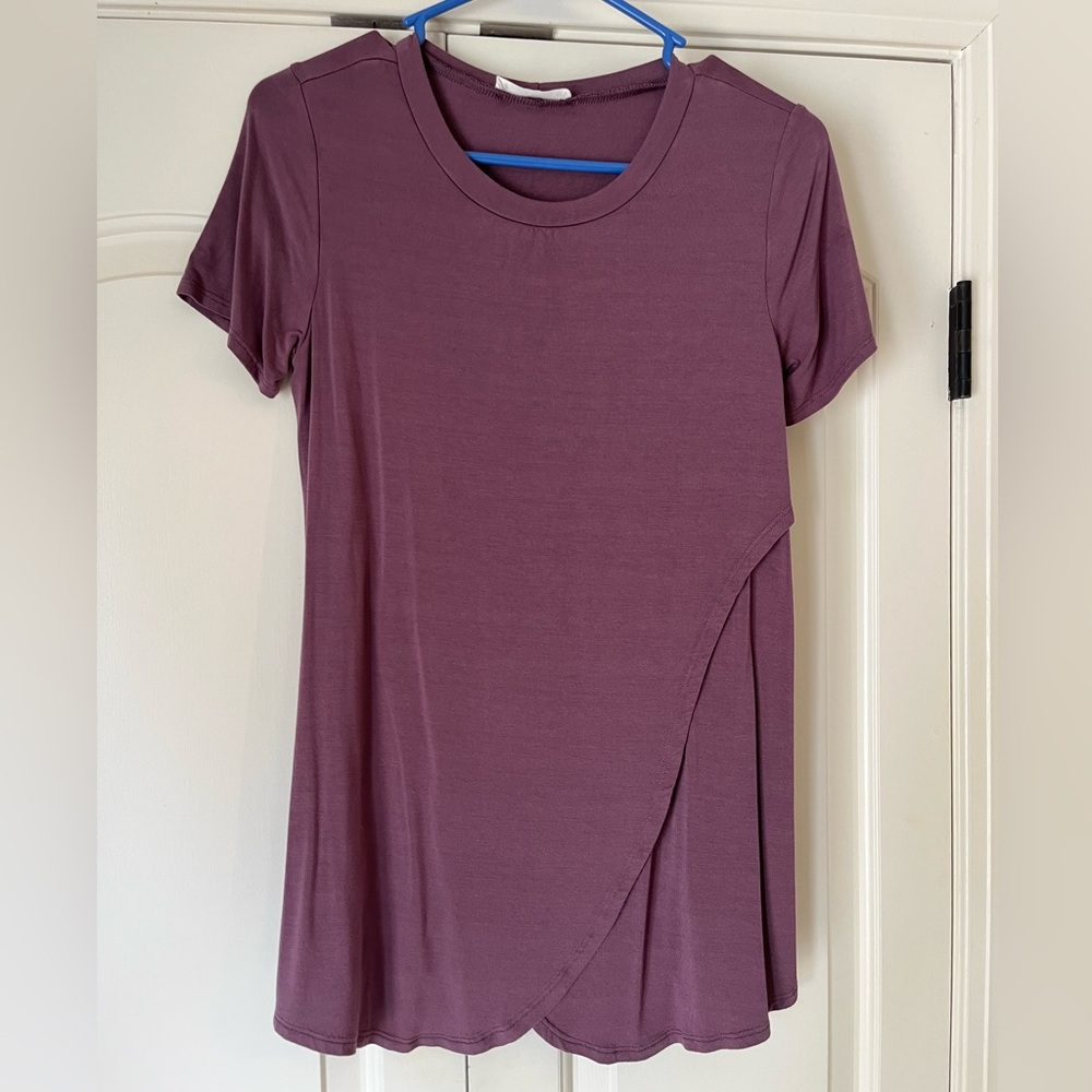 Purple Nursing-Friendly Shirt